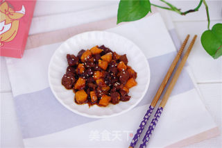 芒果牛肉粒的做法