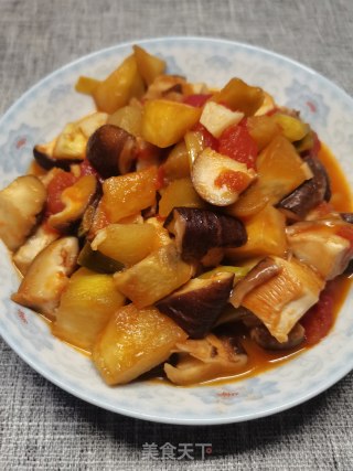 西红柿香菇炒茄子的做法