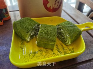 抹茶毛巾卷的做法
