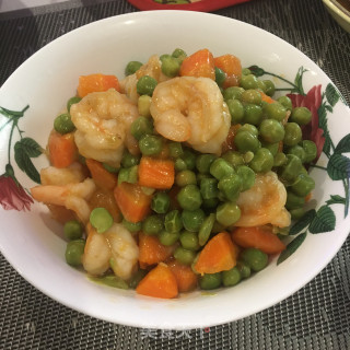 虾仁炒豌豆的做法