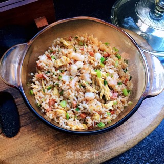 小葱虾仁蛋炒饭