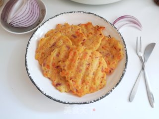 洋葱胡萝卜粗粮饼的做法