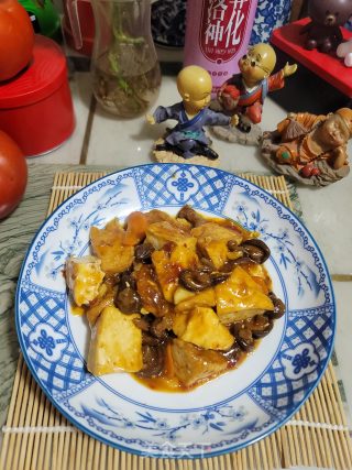 辣豆瓣酱烧豆腐的做法