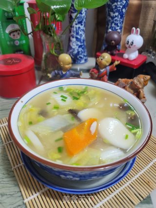 香菇白菜年糕汤的做法