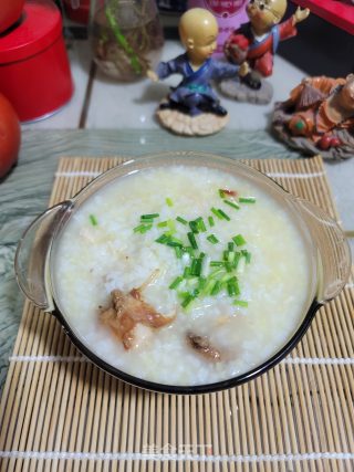 烤鸡咸粥的做法