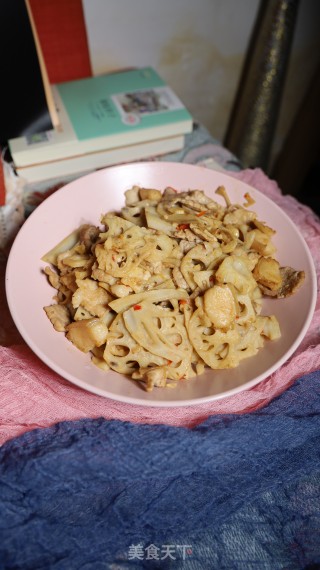 肉片炒莲藕的做法
