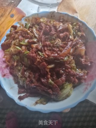 白菜牛肉丝的做法