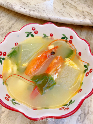 虾头补钙蔬菜汤