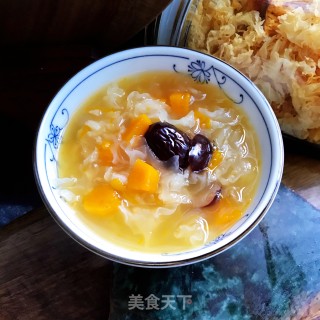 南瓜红枣糯耳汤的做法