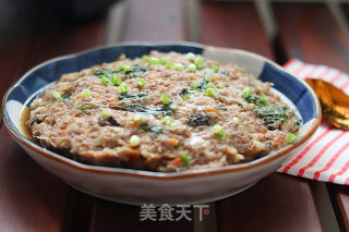 海参蒸肉饼，鲜嫩多汁巨好吃！的做法