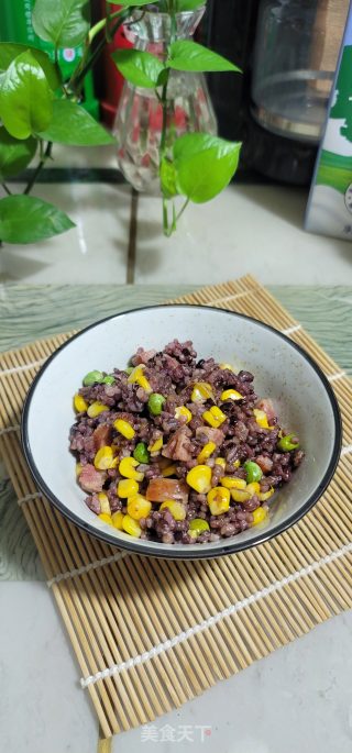 香肠豌豆玉米焗饭