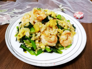 虾仁青菜鸡蛋炒饭