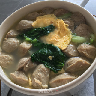 肉丸蛋饺汤的做法