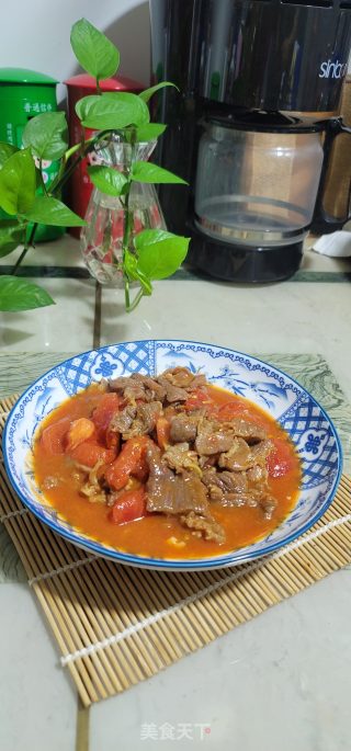 牛肉片烧番茄的做法
