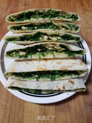 白萝卜秧鸡蛋馅饼的做法