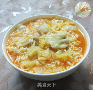 大白菜馄饨波纹面
