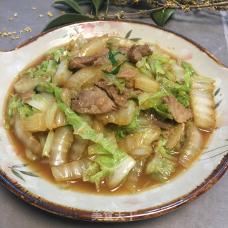 蒜蓉肉片炒白菜的做法