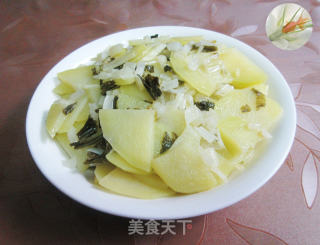 腌白菜炒土豆的做法