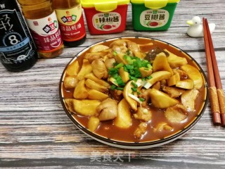 家常快手菜，杏鲍菇炒鸡肉