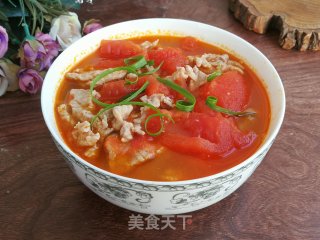 番茄肉片汤的做法