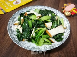 青菜炒豆干的做法