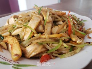 白萝卜炒豆干的做法