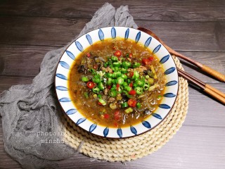 酸菜肉末粉条的做法