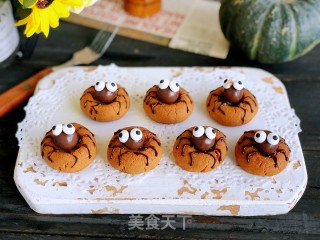 万圣节蜘蛛花生酥