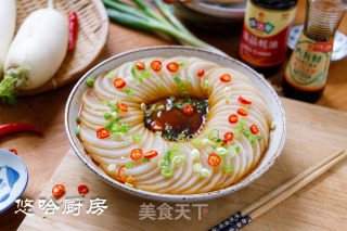 鲜蒸白萝卜的做法