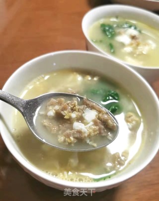肉末鸡蛋茼蒿汤的做法