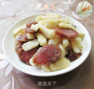 腊肠炒荸荠的做法