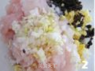 榨菜鱼肉小煎饺的做法步骤：2