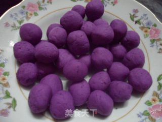 紫薯糖不甩的做法步骤：2