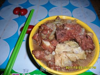 白菜炖排骨的做法步骤：13