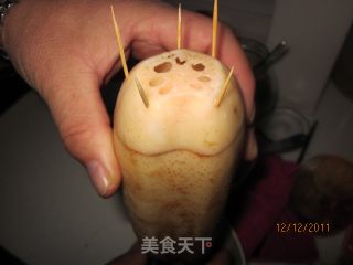 红糖糯米莲藕的做法步骤：6