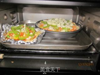 奥尔良鸡肉披萨的做法步骤：16