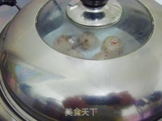 【怡汝私房简单宴客菜】五彩榨菜珍珠丸子的做法步骤：12
