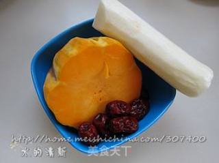 温中补气*健脾养颜【山药红枣南瓜汤】的做法步骤：1