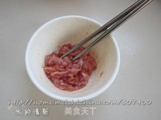 不要放油的榨菜肉丝汤的做法步骤：6