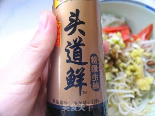 麻油香滋味——姜蓉豆芽拌粉条的做法步骤：8