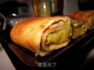 阳光【椰奶煎饼红薯卷】的做法步骤：5