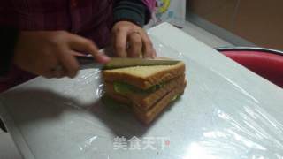 超级简单的自治三明治的做法步骤：6