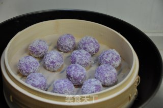 椰丝紫莳药丸子的做法步骤：10