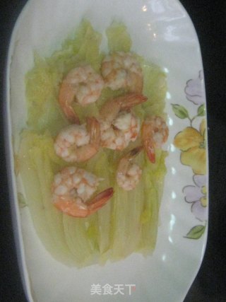 鸡汁鲜虾娃娃菜的做法步骤：10
