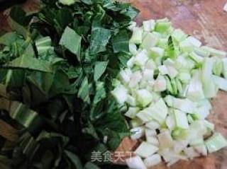 青菜粥的做法步骤：2