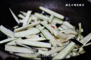茄丝炒肉的做法步骤：4