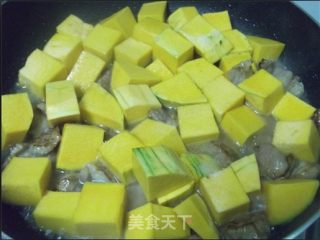 椰汁南瓜的做法步骤：3