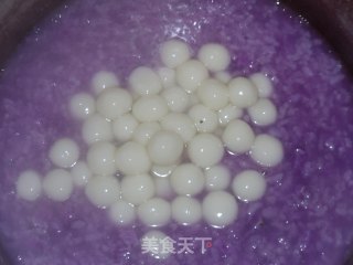紫山药酿圆子的做法步骤：4