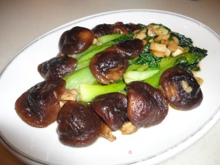 香菇扒油菜的做法步骤：7