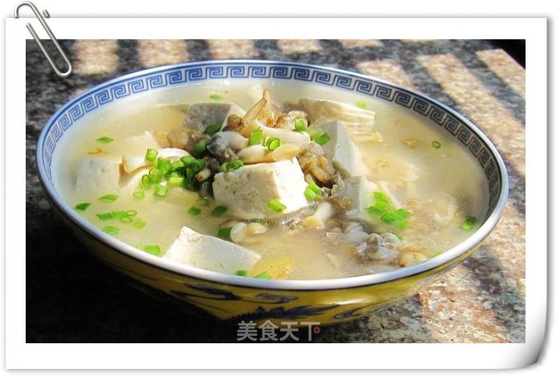 鲜美蛏羹豆腐汤的做法